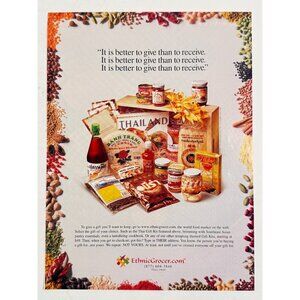 Vintage 2000 Thailand Ethnic Grocer Grocery Store Advertisement Print Ad